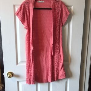 Maurices Coral Open-Front Cardigan